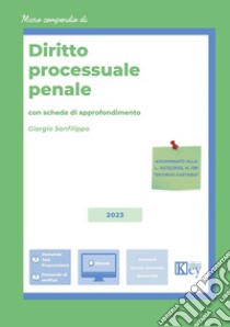 Diritto processuale penale libro di Sanfilippo Giorgio Ariele