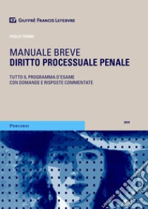 Diritto processuale penale libro di Tonini Paolo