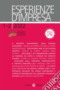 Esperienze d'impresa (2022). Vol. 1-2 libro