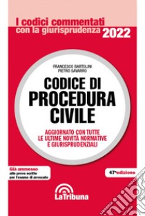 Codice di procedura civile libro di Bartolini Francesco; Savarro Pietro