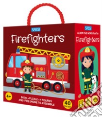 Firefighters. Q-box. Ediz. a colori. Con 4 figures. Con fire engine to assemble. Con puzzle libro di Gaule Matteo