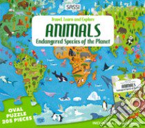 Animals of the world. Endangered species. Ediz. a colori. Con puzzle libro di Trevisan Irena; Alfonsi Gioia