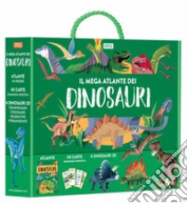 Il mega atlante dei dinosauri. Ediz. a colori. Con 40 carte domanda-risposta. Con 4 modellini di dinosauri libro di Pesavento Giulia