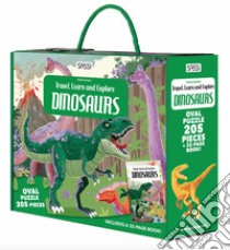 Dinosaurs. Travel, learn and explore. Ediz. a colori. Con puzzle libro di Trevisan Irena