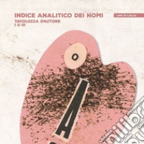 Indice analitico dei nomi. Tavolozza d'autore I-II-III libro di Di Lallo Lino