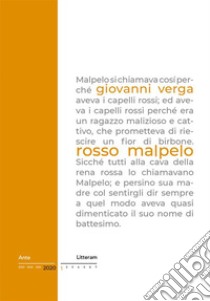 Rosso Malpelo libro di Verga Giovanni; Scagnetti M. (cur.)