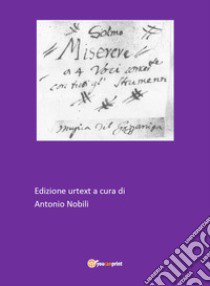 Miserere libro di Gazzaniga Giuseppe; Nobili A. (cur.)