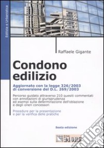 Condono edilizio libro di Gigante Raffaele