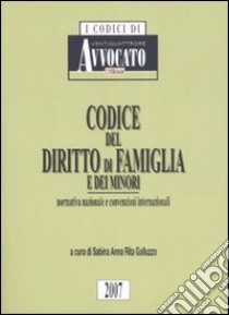 Codice del diritto di famiglia e dei minori libro