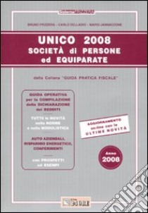 Unico 2008. Società di persone libro di Frizzera Bruno