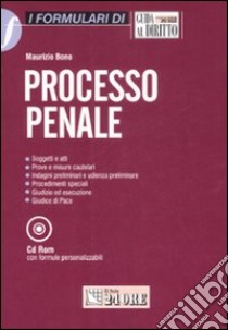 Processo penale. Con CD-ROM libro di Bono Maurizio