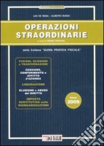 Operazioni straordinarie libro di De Rosa Leo - Russo Alberto