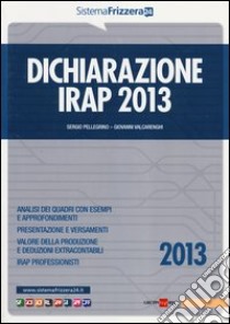 Dichiarazione Irap 2013 libro di Pellegrino Sergio - Valcarenghi Giovanni