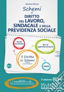 Schemi di diritto del lavoro, sindacale e della previdenza sociale libro di Grillo Michela