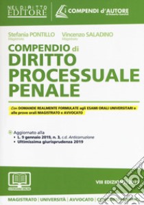 Compendio di diritto processuale penale. Con aggiornamento online libro di Pontillo Stefania; Saladino Vincenzo