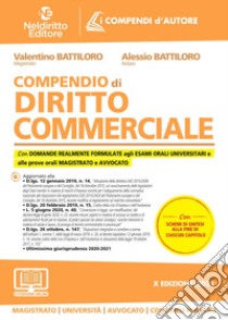 Compendio di diritto commerciale libro di Battiloro Valentino; Battiloro Alessio