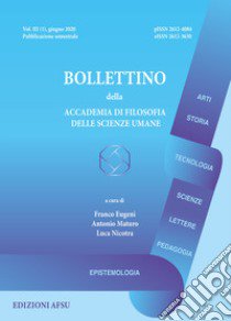 Bollettino della Accademia di filosofia delle scienze umane (2020). Ediz. per la scuola. Vol. 3/1 libro di Eugeni F. (cur.); Maturo A. (cur.); Nicotra L. (cur.)