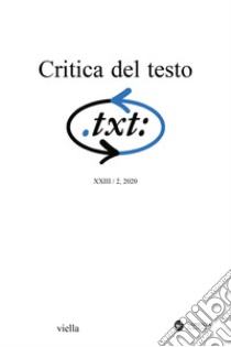 Critica del testo (2020). Vol. 23/2 libro