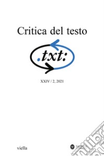 Critica del testo (2021). Vol. 24/2 libro