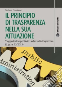 Il principio di trasparenza nella sua attuazione. Viaggio tra le asperità del Codice della trasparenza (d.lgs. n. 33/2013) libro di Cantisani Stefania