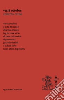 Verrà ottobre libro di Crinò Roberto