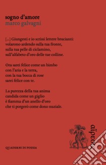 Sogno d'amore libro di Galvagni Marco