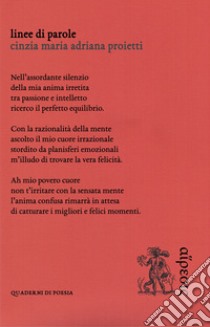 Linee di parole libro di Proietti Cinzia Maria Adriana