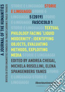 Storie e linguaggi. Rivista di studi umanistici (2019). Vol. 1 libro di Chegai A. (cur.); Rosellini M. (cur.); Spangenberg Yanes E. (cur.)