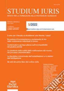 Studium iuris. Rivista per la formazione nelle professioni giuridiche (2022). Vol. 5 libro