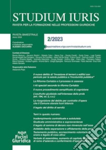 Studium iuris. Rivista per la formazione nelle professioni giuridiche (2023). Vol. 2 libro