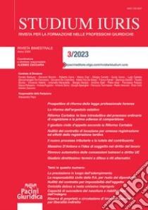 Studium iuris. Rivista per la formazione nelle professioni giuridiche (2023). Vol. 3 libro