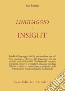 Linguaggio e insight libro di Schäfer Roy