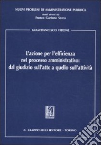 L'azione per l'efficienza nel processo amministrativo: dal giudizio sull'atto a quello sull'attività libro di Fidone Gianfrancesco