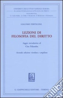 Lezioni di filosofia del diritto libro di Perticone Giacomo