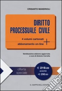 Diritto processuale civile libro di Mandrioli Crisanto