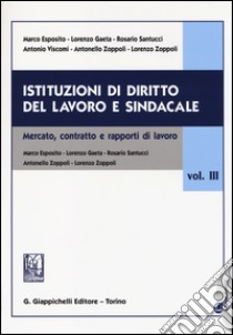 Istituzioni di diritto del lavoro e sindacale (3) libro