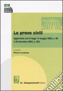 Le prove civili libro di Leanza P. (cur.)