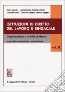 Istituzioni di diritto del lavoro e sindacale (2) libro