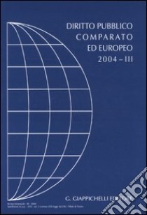 Diritto pubblico comparato ed europeo 2004 (3) libro