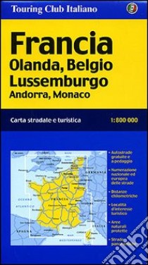 Francia. Olanda, Belgio, Lussemburgo, Andorra, Monaco 1:800.000 libro