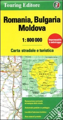 Romania. Bulgaria. Moldavia 1:800.000. Carta stradale e turistica libro