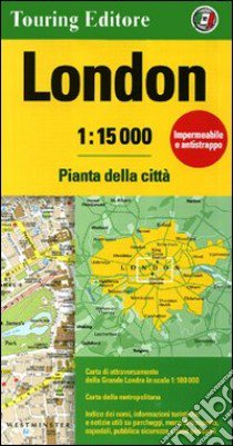 Londra 1:15.000. Pianta della città libro