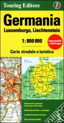 Germania, Lussemburgo, Liechtenstein 1:800.000. Carta stradale e turistica libro