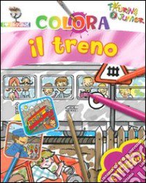 Colora il treno. Con stickers. Ediz. illustrata libro