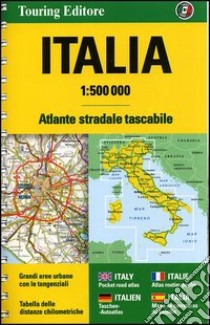 Italia Atlante stradale tascabile 1:500.0000. Ediz. multilingue libro