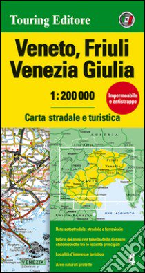 Veneto, Friuli Venezia Giulia 1:200.000. Carta stradale e turistica. Ediz. multilingue libro