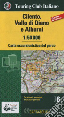 Cilento, Vallo di Diano e Alburni 1:50.000. Carta escursionistica del parco. Con Libro: Guida del parco libro