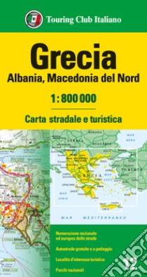 Grecia. Albania. Macedonia 1:800.000 libro