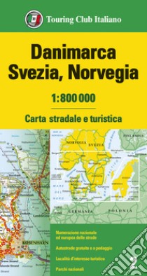 Danimarca, Svezia, Norvegia 1:800.000. Carta stradale e turistica libro