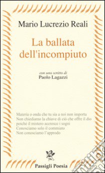 La ballata dell'incompiuto libro di Reali Mario Lucrezio